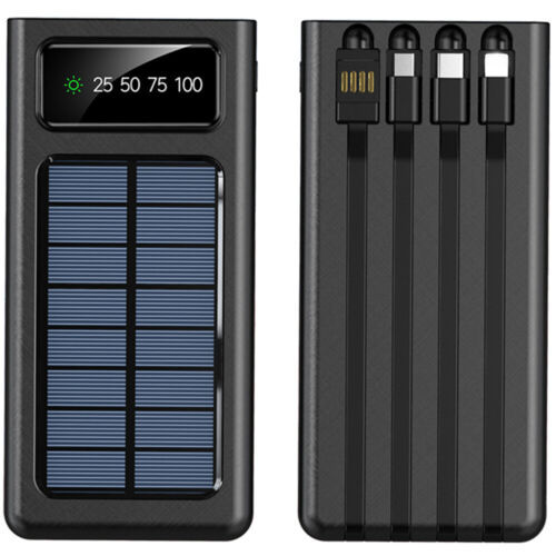 Power Bank Solar - Emergência Recarregável a Energia Solar
